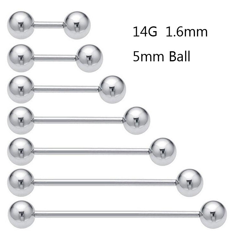 Human Body Piercing Titanium Steel Tongue Pin Stainless Ear Bone Stud Earrings