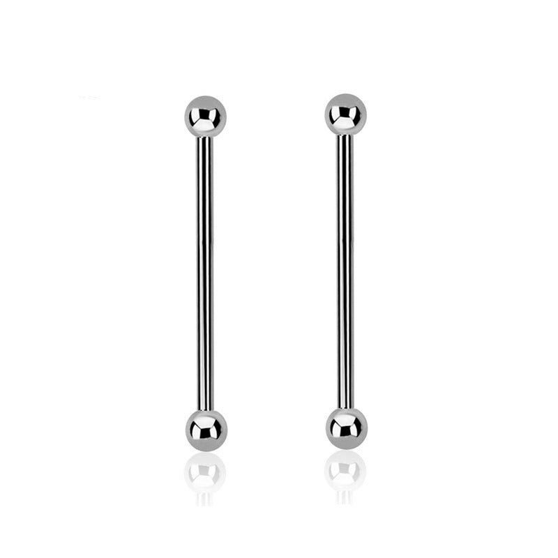 Human Body Piercing Titanium Steel Tongue Pin Stainless Ear Bone Stud Earrings