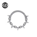 G23 Titanium Bee Septum Nose Ring Piercing Body Jewelry 16G Moon Segment Snake Clicker Helix  Ear Cartilage Heart Daith Hoop