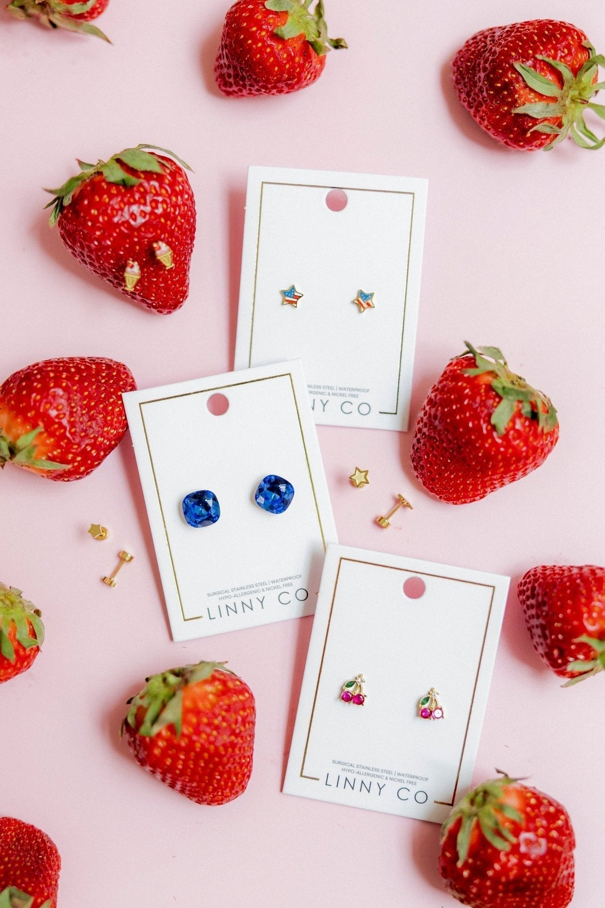 Screwback Stud Earrings Lux - Kit Cobalt Blue
