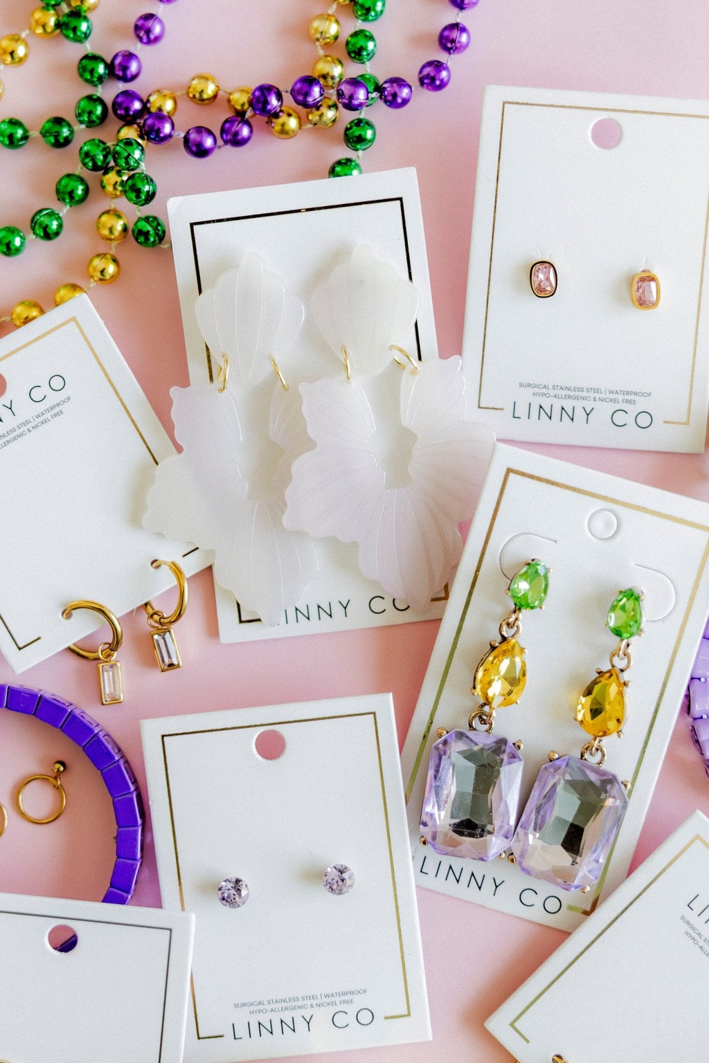 Screwback Stud Earrings Lux - Zuri Lilac