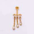 Round Drop Cartilage Piercing Flat Back Stud